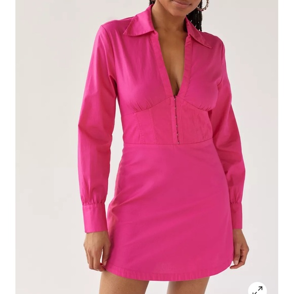 Urban Outfitters Phoebe Long Sleeve Mini Dress - Picture 1 of 4